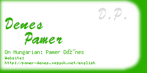 denes pamer business card